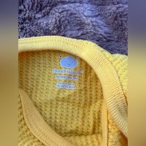 Cloud Island Sunny Yellow Newborn onesie